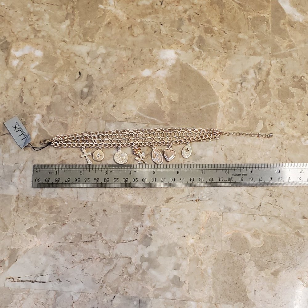 LUX ACCESSORIES charm bracelet